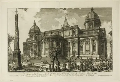 View of the Rear Entrance of the Basilica of S. Maria Maggiore, from Views of Rome