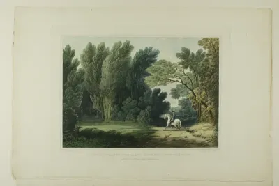View of the Spot Where General Ross Fell, Near Baltimore, plate six of the first number of Picturesque Views of American Scenery