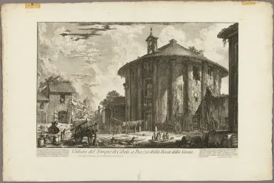 View of the Temple of Cybele in the Piazza of the Bocca della Verità, from Views of Rome