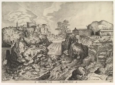 View of the Tiber (Tivoli) (Prospectus Tyburtinus), from "The Large Landscapes"