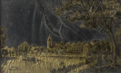 View of the Town of Vreeland on the Vecht River