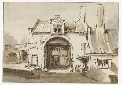 View of the Utrechtse Poort in Amersfoort, Seen from the Town