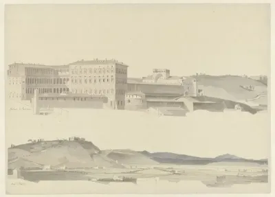 View of the Vatican Palaces and of the Monte Mario