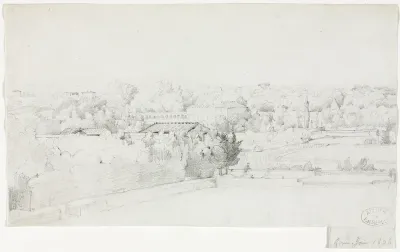 View of the Villa Borghese and its Orangerie from the Villa Medici
