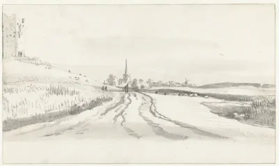 View of the Village of Almkerk, with Huis Altena on the Left