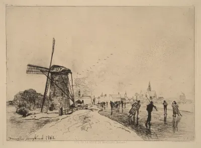 View of the Village of Maaslins (Vue de la ville de Maaslins (Hollande))