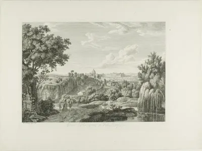 View of the Winding Wall in the Villa Borghese
