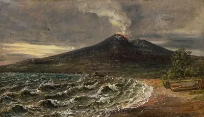 View of Vesuvius from the Coast of Castellammare