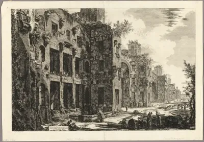 View of Visible Remains of the Baths of Diocletian at S. Maria degli Angeli, from Views of Rome