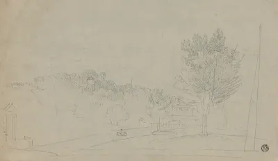 View of Wilson House and Gardens (recto); View of Wilson House and Gardens (verso)