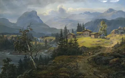 View of Øylo Farm, Valdres
