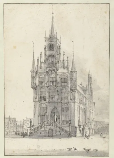 View on the Town Hall of Gouda
