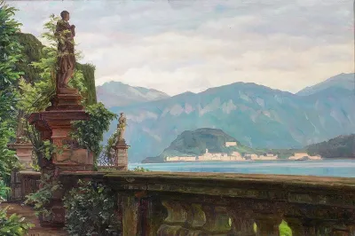 View over Lake Como from a Villa