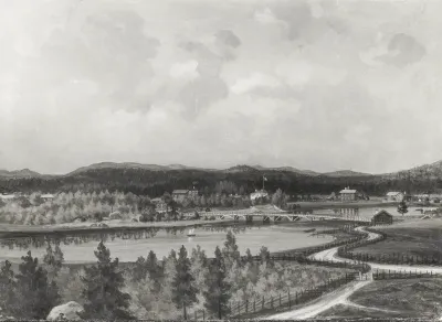 View over Ytterhogdal, Hälsingland