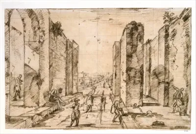 View through the Herculaneum Gate, Pompeii