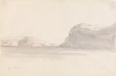 View towards the Sorrentine Peninsula and Monte Tiberio, Capri