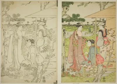 Viewing Cherry Blossoms from a Teahouse on Asuka Hill
