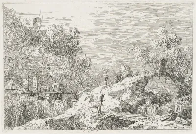 Views:  Mountain Landscape with Five Bridges