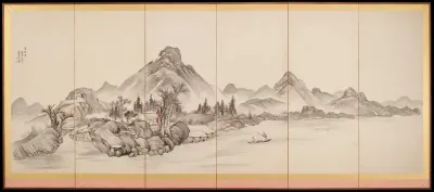 Views of the Xiao and Xiang Rivers [left of a pair]