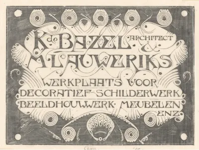Vignet K. de Bazel & M. Lauweriks