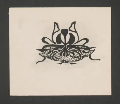 Vignet met bloem