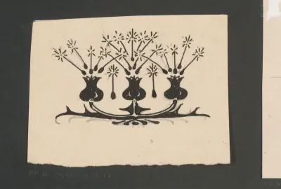 Vignet met bloemen