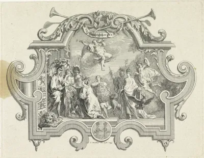Vignet met de benoeming van Maria van Hongarije tot landvoogdes van de Nederlanden