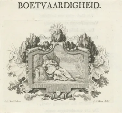 Vignet met de personificatie van Boetvaardigheid