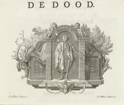 Vignet met de personificatie van de Dood