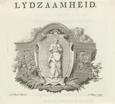Vignet met de personificatie van Lijdzaamheid