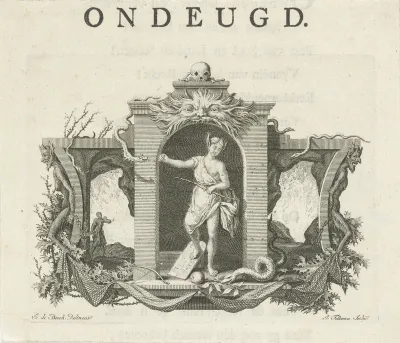 Vignet met de personificatie van Ondeugd