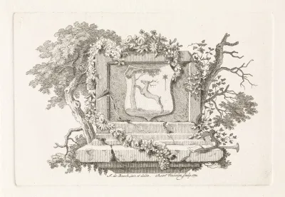 Vignet met het familiewapen van familie de Bosch