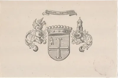 Vignet met het wapen van de familie Van der Capellen