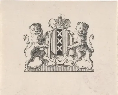 Vignet met het wapen van de stad Amsterdam