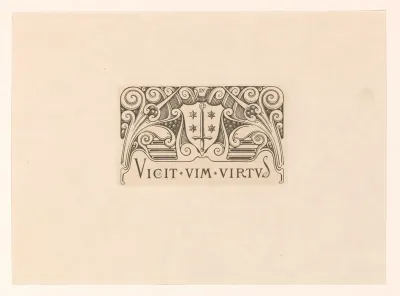 Vignet met het wapen van Haarlem