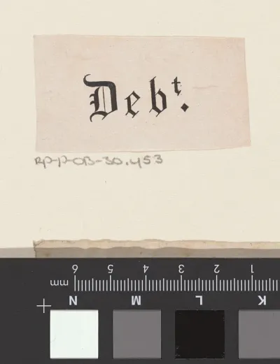 Vignet met het woord 'Debt.'