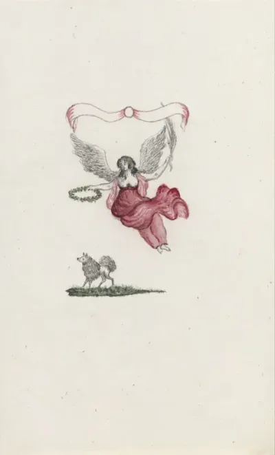 Vignet met keeshond, 1795