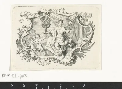 Vignet met personificatie van Voorzichtigheid in cartouche