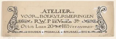 Vignet van Atelier voor Boekversieringen te Hilversum