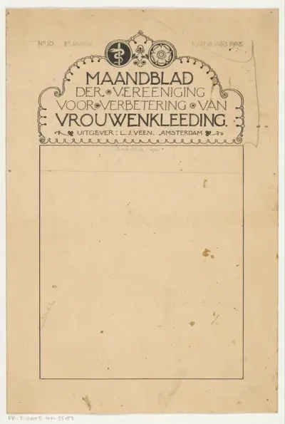 Vignet van het Maandblad der Vereeniging voor verbetering van vrouwenkleeding
