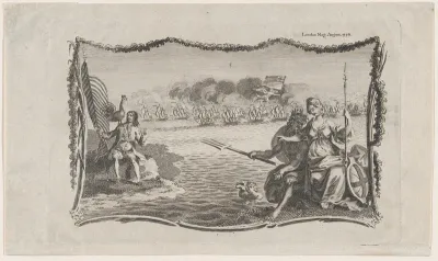 Vignette Showing Britannia, Neptune, France and Sea Battle