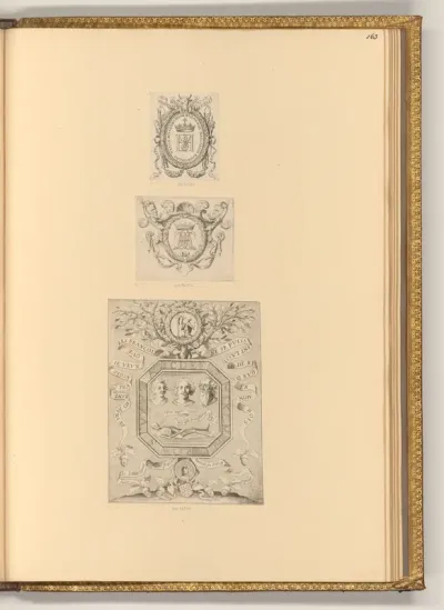 Vignetten mit Monogramm; Emblem
