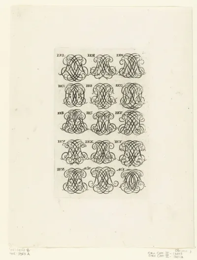 Vijftien lettermonogrammen (IKL-AGI)