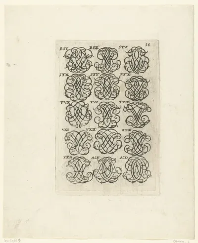 Vijftien lettermonogrammen (RSY-ACD)