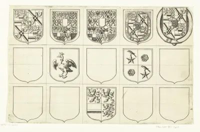 Vijftien wapenschilden