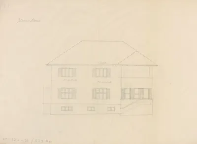 Vila Breyer, istočno pročelje