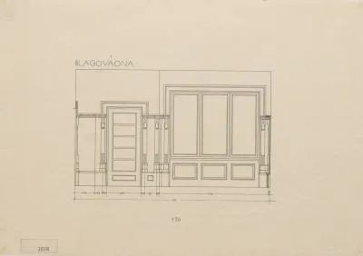 Vila Frangeš, blagavaona/drvena oplata