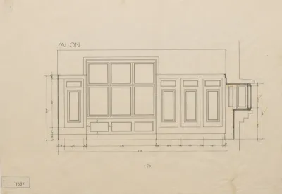 Vila Frangeš, salon/drvena oplata