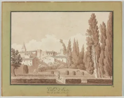 Villa d'Este, Vue de la Ville de Tivoli