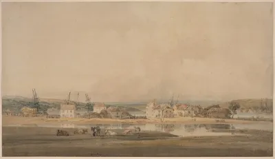 Village along a River Estuary in Devon